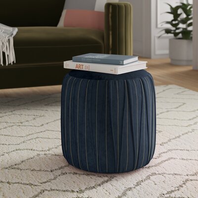 Ayisha 18" Square Floral Pouf Ottoman