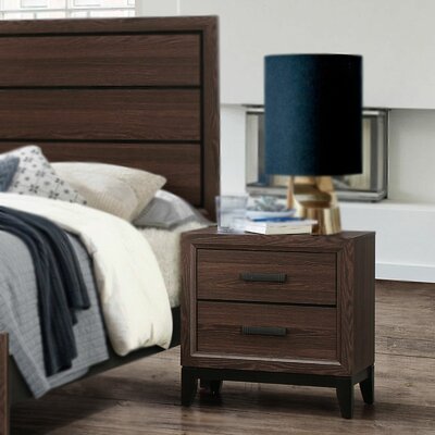 Margrith 2-Drawer Wooden Nightstand by Union Rustic