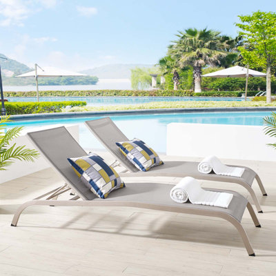 Havenside Home Wendu Outdoor Patio Mesh Chaise Lounge by Modway by Modway