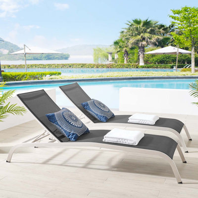 Havenside Home Wendu Outdoor Patio Mesh Chaise Lounge by Modway by Modway