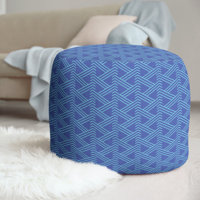 Full Color Zig Zag Pattern Pouf