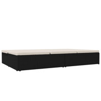 Sunbed Double Chaise Lounge Bed Patio Lounge Chair Sun Bed Poly Rattan by Latitude Run