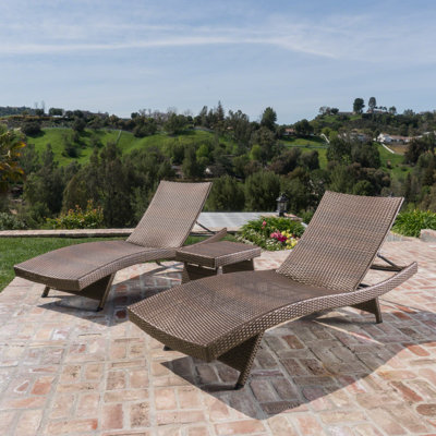 East Village 3 Piece Sun Lounger Set with Table by Ivy Bronx
