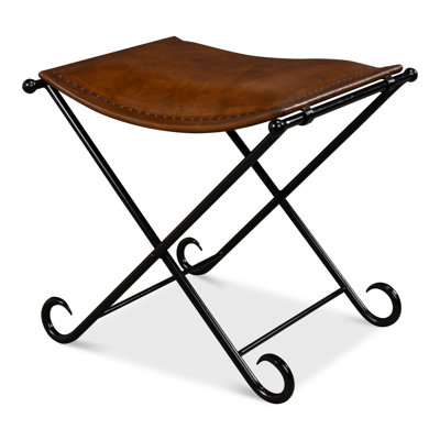 Harker Metal Accent Stool by Fleur De Lis Living
