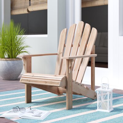 Brently Solid Wood Adirondack Chair by Rosecliff Heights