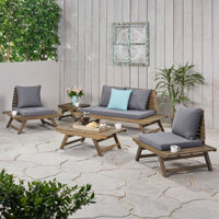 Aticus 5 Piece Sofa Seating Group with Cushions by George Oliver