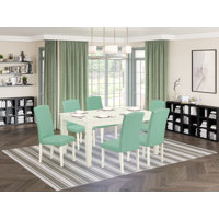 Daouda Extendable Rubberwood Solid Wood Dining Set by Winston Porter
