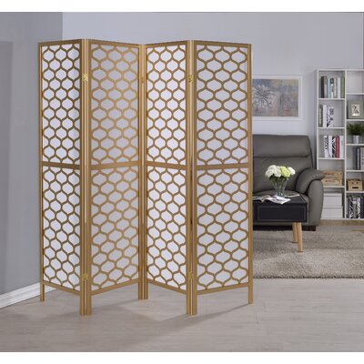 Maryanne 70.5" H Folding Solid Wood Room Divider by Everly Quinn