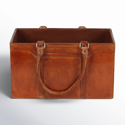 Oleander Real Leather Magazine Rack by Joss & Main