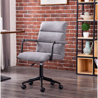 Stephanie Faux Leather Office Chair with Steel Base by Steelside