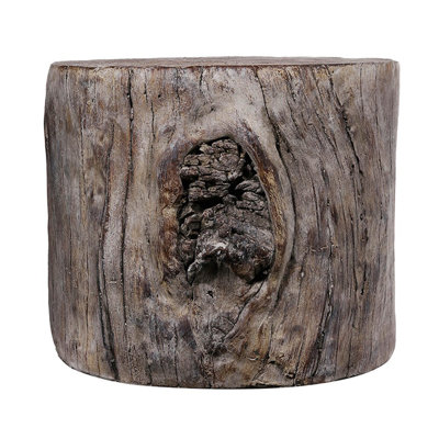 Shirehampton Round Tree Stump Cement Accent Stool