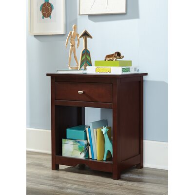 Edington 1 Drawer Solid Wood Nightstand by Harriet Bee
