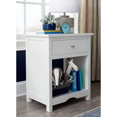 Edington 1 Drawer Solid Wood Nightstand by Harriet Bee