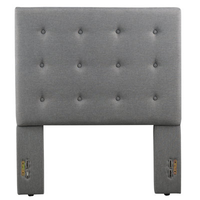 Leilla Twin Upholstered Panel Headboard by Wrought Studio