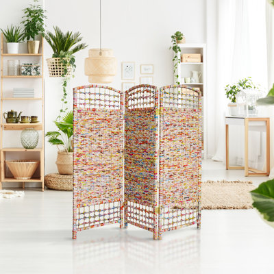 Diadra 4 Ft. Short Folding Screen by Bungalow Rose