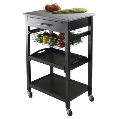 Beversly Kitchen Cart with Granite Top by Latitude Run
