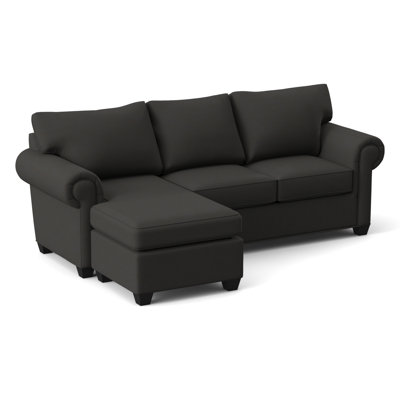 Charlotte 86" Wide Reversible Sofa & Chaise with Ottoman by Edgecombe Furniture
