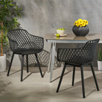 Olivia Outdoor Dining Armchairs by Wrought Studio