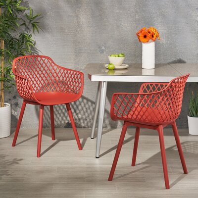 Olivia Outdoor Dining Armchairs by Wrought Studio