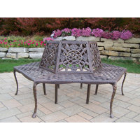 Robertsdale West Side Aluminum Tree Bench by Fleur De Lis Living