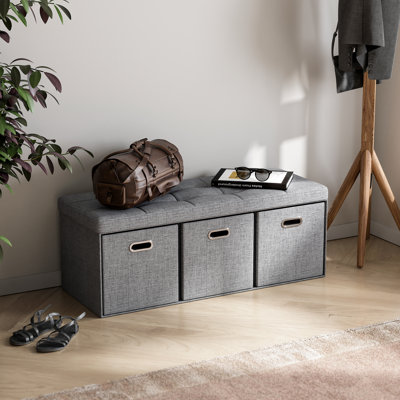 Kidder 45" Tufted Rectangle Storage Ottoman