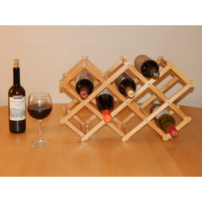 Paradkar Tabletop Wine Bottle Rack in Natural Bamboo Grain by Winston Porter