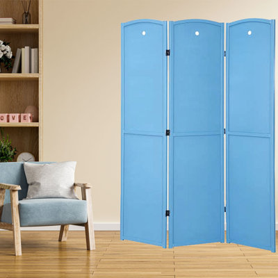 Lilliana 5.9ft Wooden Privacy Screen Room Divider by Harriet Bee