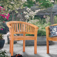Meyer A-Grade Teak Patio Dining Chair by Bay Isle Home