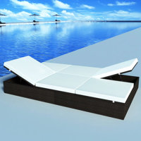 Villeneuve 77.6" Long Single chaise with Cushions by Highland Dunes