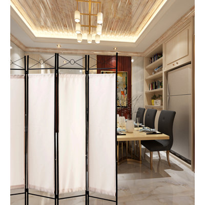 Rhiann 70" H Folding Room Divider by Latitude Run