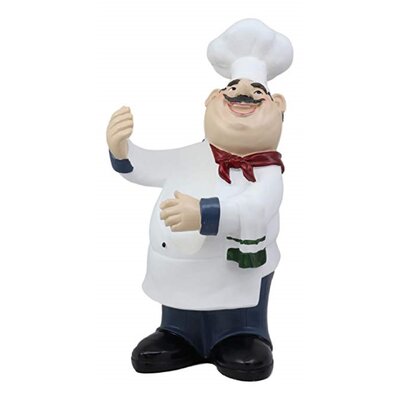 Arul Professional Chef Fabio Italian Bistro Cook Hugging 1 Bottle Tabletop Wine Bottle Rack by Winston Porter