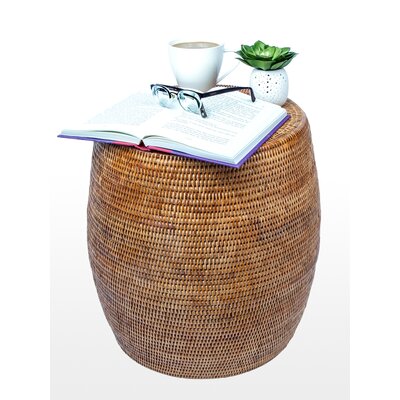 Everard Rattan Accent Stool by Beachcrest Home