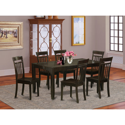 Smithers Rubberwood Solid Wood Dining Set by Charlton Home