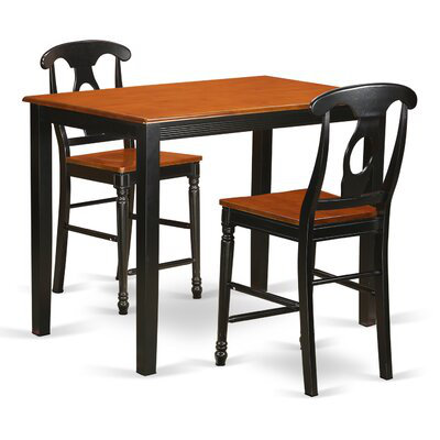 Socha Counter Height Rubberwood Solid Wood Dining Set by Charlton Home