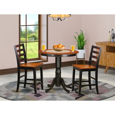 Speights Counter Height Rubberwood Solid Wood Dining Set by Charlton Home
