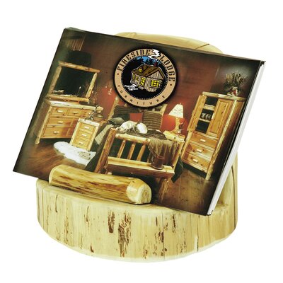 Traditional Cedar Log Desktop Brochure and Pamphlet Rack by Fireside Lodge
