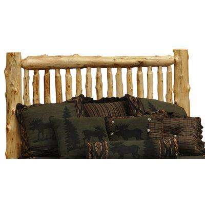 Cedar Log Small Spindle Headboard by Fireside Lodge