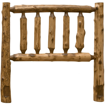 Cedar Log Traditional Headboard by Fireside Lodge