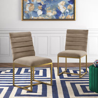 Christiana Velvet Upholstered Steel Dining Chair by Etta Avenue