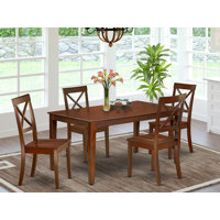 Laureen 5 - Piece Rubberwood Solid Wood Dining Set by Alcott Hill
