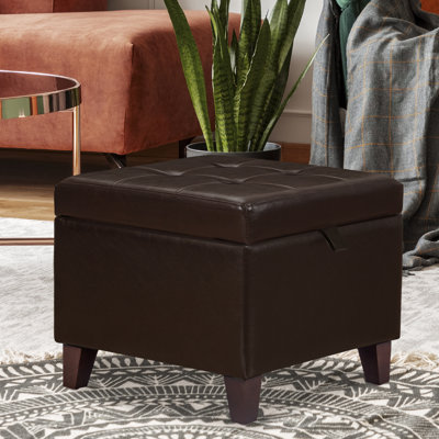 Orella 17.7" Tufted Square Storage Ottoman by Latitude Run