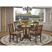 Dina Rubberwood Solid Wood Dining Set by Alcott Hill
