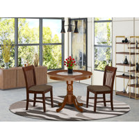 Dina Rubberwood Solid Wood Dining Set by Alcott Hill