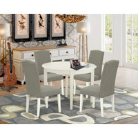 Dottie - Rubberwood Solid Wood Dining Set by Alcott Hill