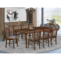 Jodie 9 - Piece Extendable Solid Wood Dining Set by Alcott Hill