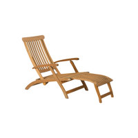 Annica Anders Teak Outdoor Folding Lounge Deck Chair