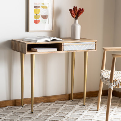 Leni Solid Wood Desk by Ivy Bronx