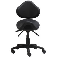Saddle Drafting Chair Ergonomic Tilt Saddle Stool Office Task Chair Adjustable with Back by Inbox Zero