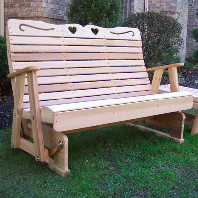 Tillison Hearts Wood Garden Bench by August Grove