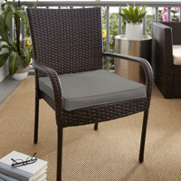 Canvas Indoor/Outdoor Sunbrella Dining Chair Cushion by Alcott Hill